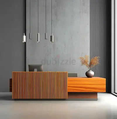 Luxury Office Recpetion desk | Reception Desk Design in UAE