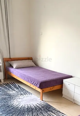 Single Pine Wooden Bed Frame with Mattress - Simple, Solid