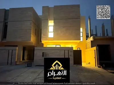 فيلا تصميم سعودي بالحليو | طابقين + روف | شامل الرسوم التسجيل والكهرباء والمياه والمكيفات