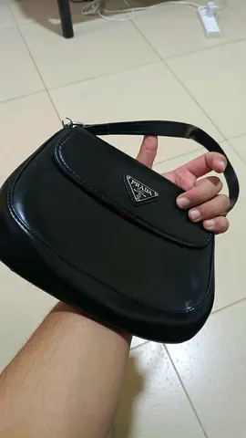 Pre-owned black Prada mini shoulder bag