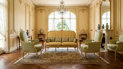 Premium Classic Living Room Furniture
Looking for stylish classic furniture? This 3+1+1 sofa set c