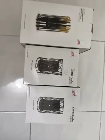 Set of 3 New Decorative Candle Holders (in boxes)