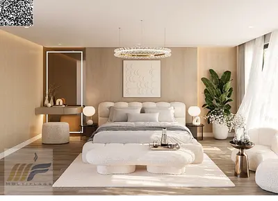 Enjoy a luxurious view of the lagoon from this fully furnished 2-bedroom apartment with a living area. Available with a minimal down payment and a fle