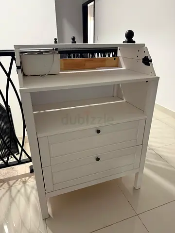 IKEA White Wooden Changing table /Storage with Drawers