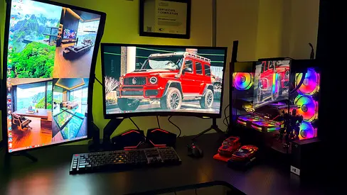 Dragon Gaming PC & Full Setup with All Accessories