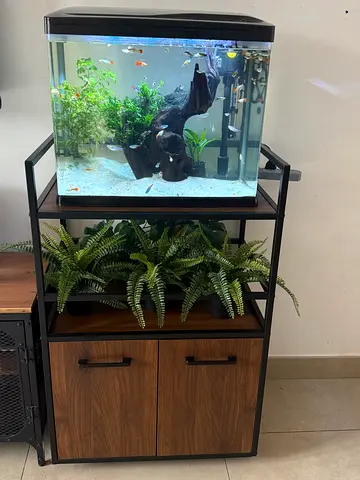 Complete Aquarium Fish Tank with Cabinet Stand and Accessories