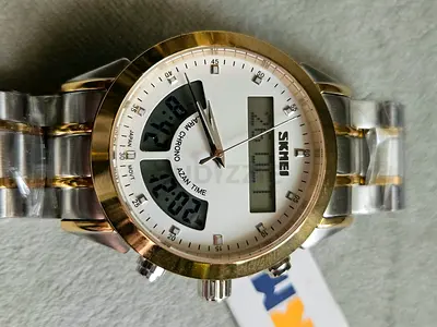 SKMEI Men’s Analog-Digital Stainless Steel Watch – Good Condition