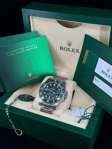 600 AED Only - Rolex Submariner Copy A Green Dial/S bezel with box and papers