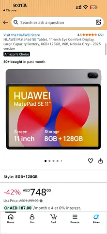 Huawei MatePad SE 11 (8GB RAM, 128GB) - with Pen , case , and new screen protector