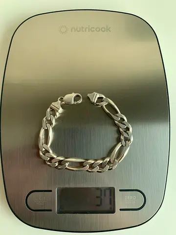 Italy🇮🇹 Silver Men's Cuban Link Bracelet - 37g