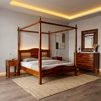 Marina solid wood bedroom set