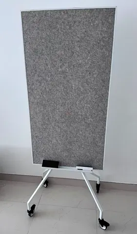 White Board on Wheels - Grey, Adjustable
