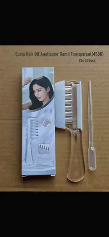 Scalp Hair Oil Applicator Comb - Transparent (Brand New)