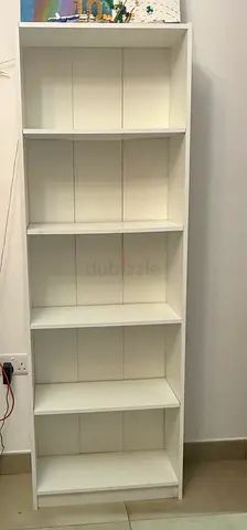 Ikea white 5-shelf bookcase / storage unit
