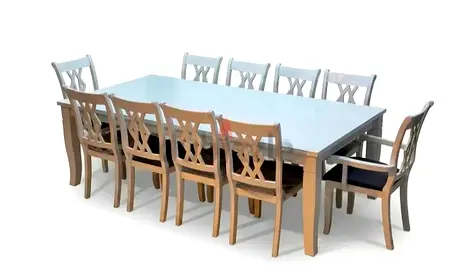 Premium Quality sold wooden Diding table with 10 chair Available