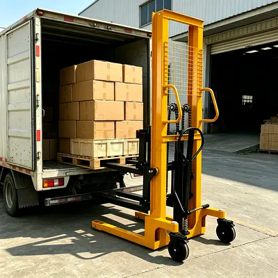 Manual Hydraulic Pallet Stacker - 2Ton Capacity, Good Condition