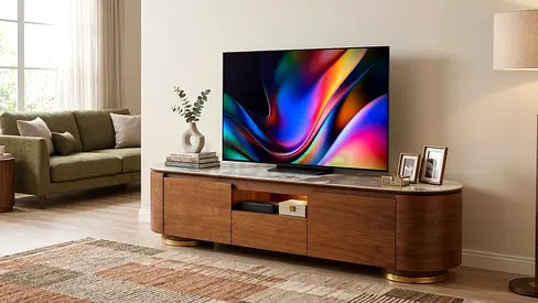Elegant TV Stand – Solid Wood