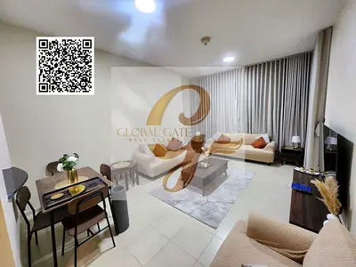 two-bedroom Furnished for rent including bills in Ajman One Towers.