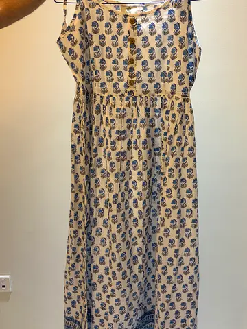 Blue large strappy dress