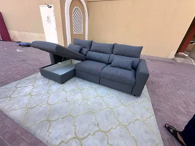 Ikea Eskilstuna L shape sofa bed with storage