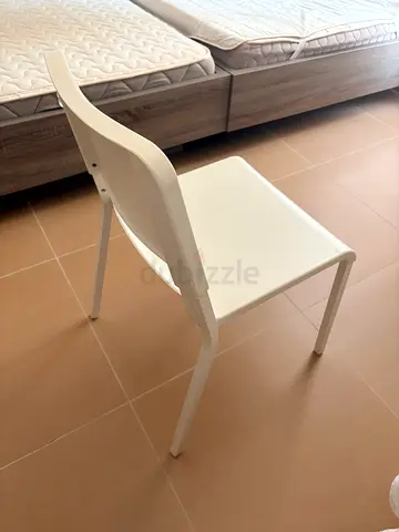 IKEA TEODORES 2 White Chairs - Almost new condition