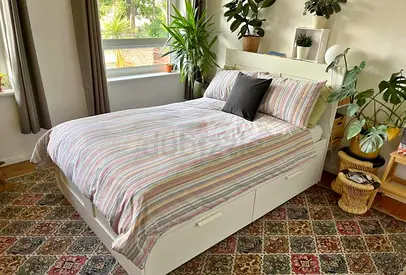 IKEA Brimness Double size bed frame with mattress. good condition