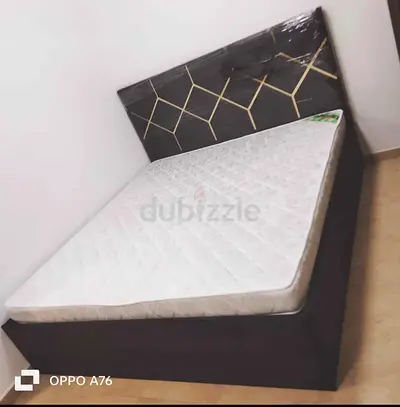 King size bed frame with mattress