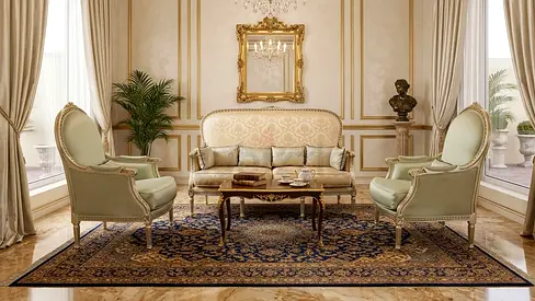 . Royal Style 3+1+1 Sofa Set – Excellent Look

Classic royal-style 3+1+1 sofa set with decorative go