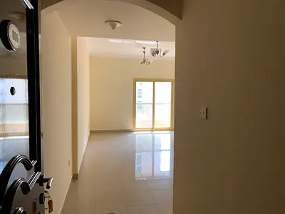 One-bedroom apartment in Al Qasimia, Sharjah. Second tenant, balcony with open view, central AC, fr