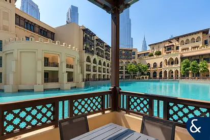 Burj and Lake view | Outdoor Terrace | Maids Room