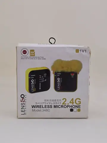 LENSO 2.4G Wireless Microphone Set (Model J-348C) - Like New, With Box