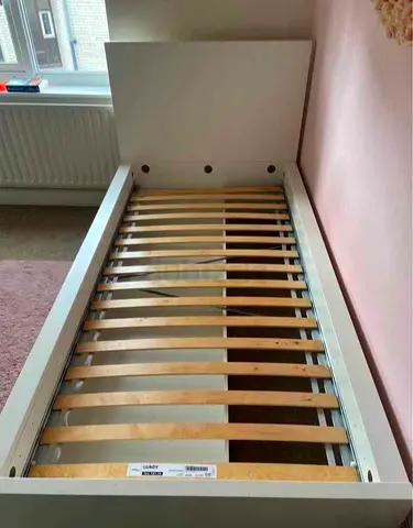 Ikea Malam single bed with IKEA mattress and 2 storage drawers underneath is available