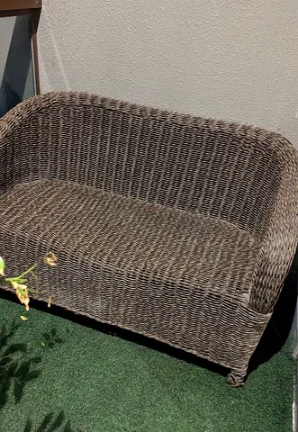 Wicker 2-Seater Outdoor Sofa/Couch and 2 single seats in Good Condition