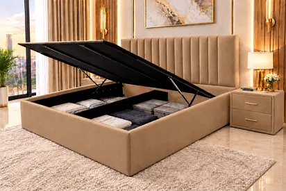 New Queen Size bed Ottoman hydraulic Storage Bed with Headboard hydraulic bed- luxury Queen bed