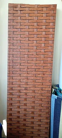 Wooden-look Folding Room Divider / Privacy Screen - Good Condition