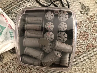 Set of Electric Hair Rollers with Heat Tray - Good Condition