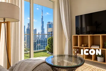 Elegant Furnished 1BR | Burj Khalifa View | Natural Light| Vacant soon