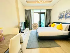 Furnished Studio | Creek Views by Azizi | Balcony & Pool View