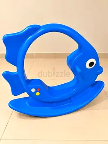 Blue Fish Rocking Seesaw Toy - Good Condition