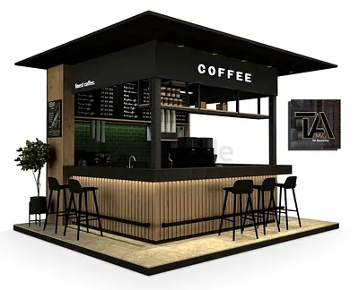 Modular Coffee Kiosk / Retail Counter Unit | Coffee Kiosk For Mall
