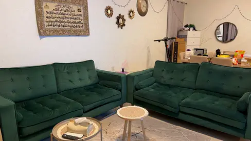 Emerald green couch