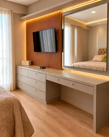 Built-in Dresser with TV unit