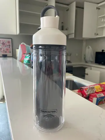 Clear Tramontina Water Bottle with Flip Cap - 700ml (Used)