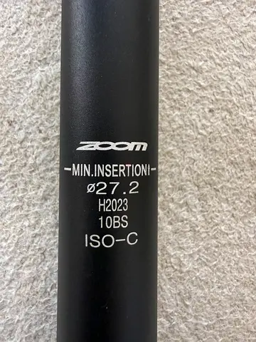 Zoom 27.2mm Bike Seatpost — 27.2 x 300mm (approx), Black