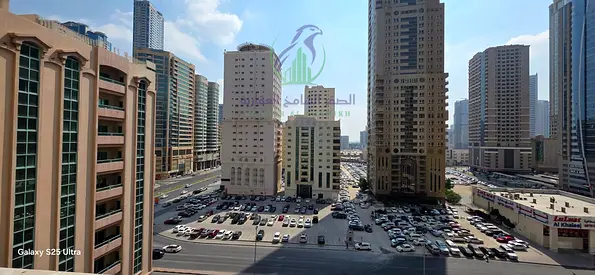 1-bedroom apartment in Al Khan, Sharjah, featuring one bathroom, an open-view balcony, and convenie