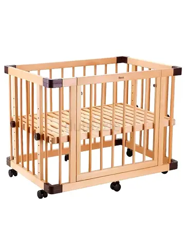 Wooden Baby bed with rails