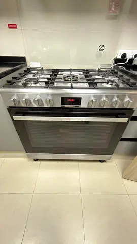Bosch stainless-steel gas stove with a built-in oven