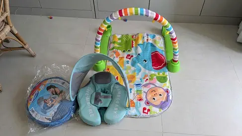 Bundle: 2 Brand New Premium Baby Floats + Fisher-Price Gym
