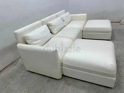Perfect condition Ikea sofa with footstool