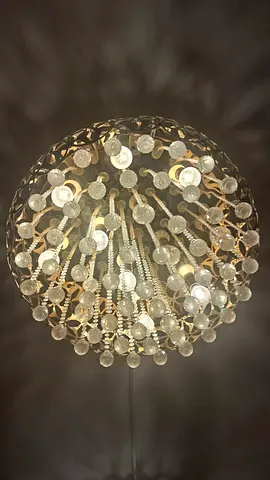 Set of 3 Modern crystal cascade ceiling chandeliers - excellent condition